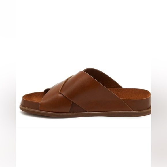 NIB KELSI DAGGER BROOKLYN Sailor Slide Leather Sandals 7.5 Peanut Saddle Brown - Picture 8 of 10